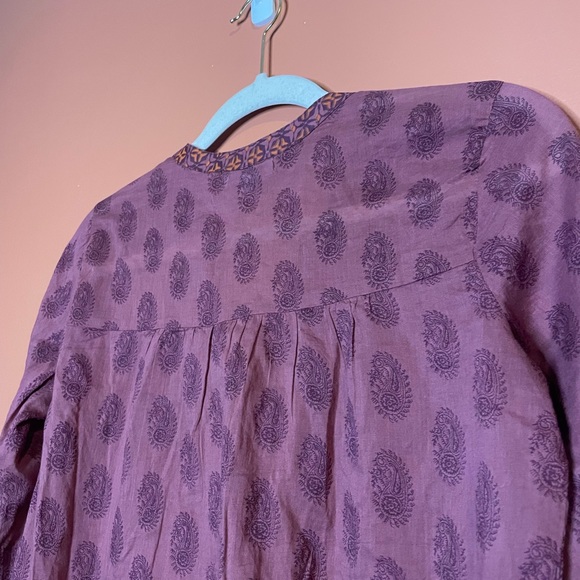 World Market Bohemian Pull On Tunic Style Blouse - Picture 5 of 6